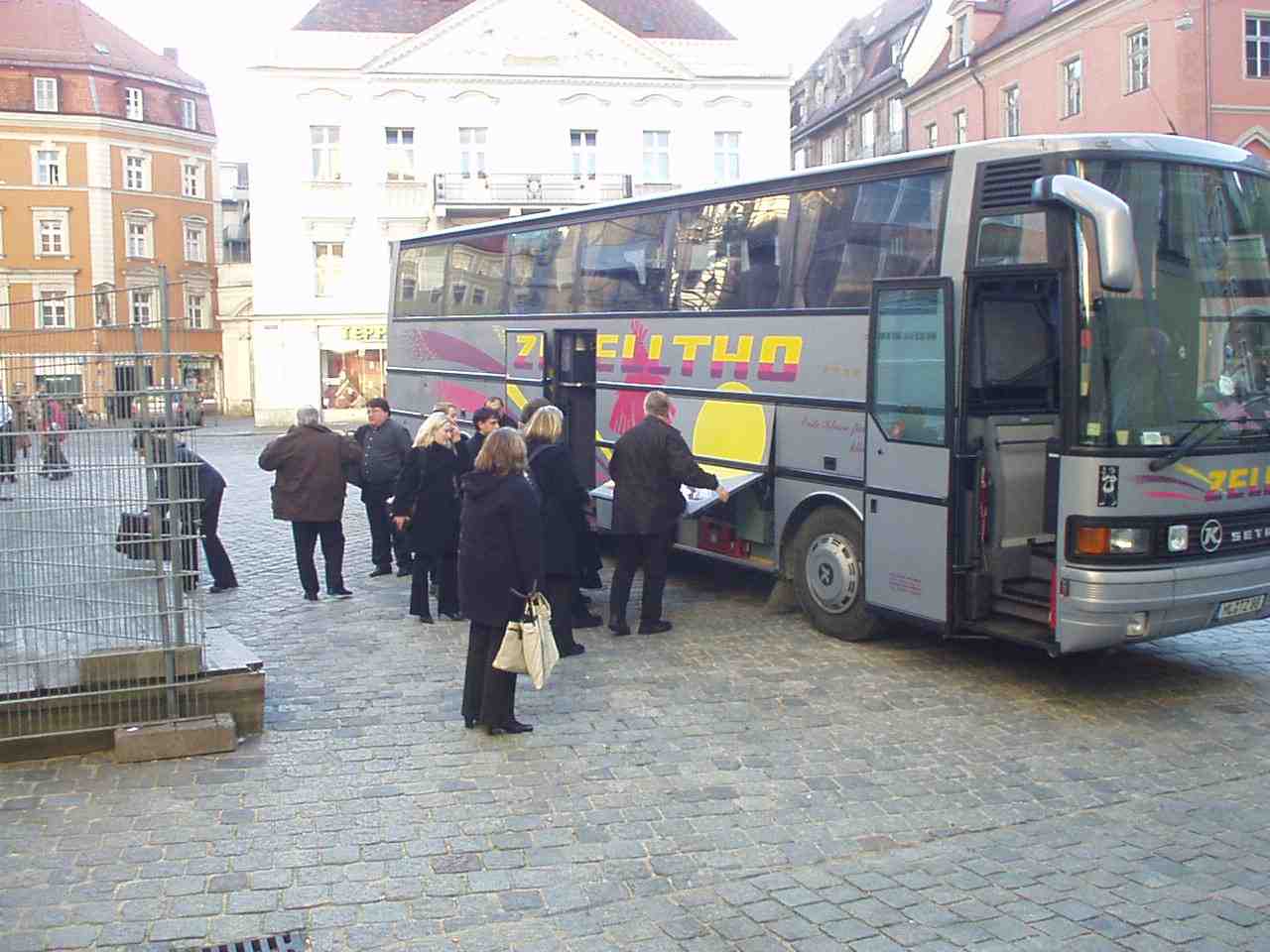 Busausstieg in Regensburg